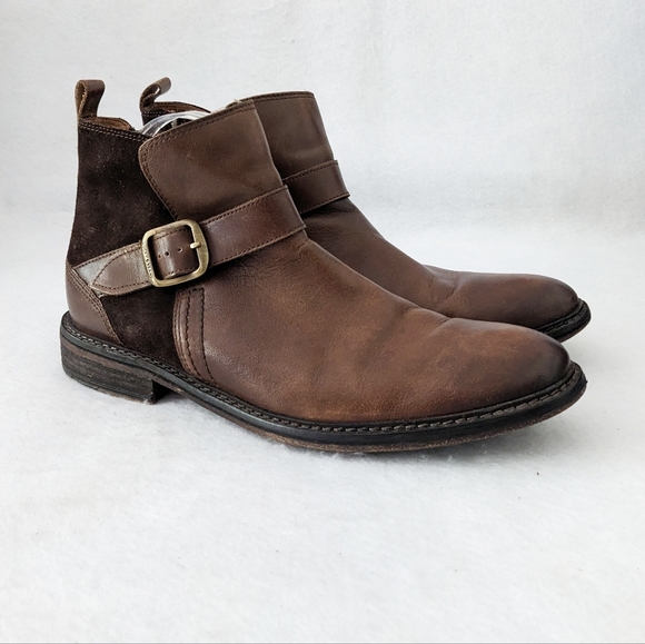 Lucky Brand Other - Lucky Brand Hooper Brown Leather & Suede Ankle Boot Mens Sz 10.5M